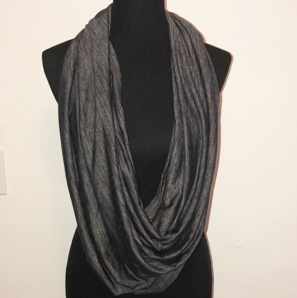 Infinity Scarf Gray Grey Knit Wrap